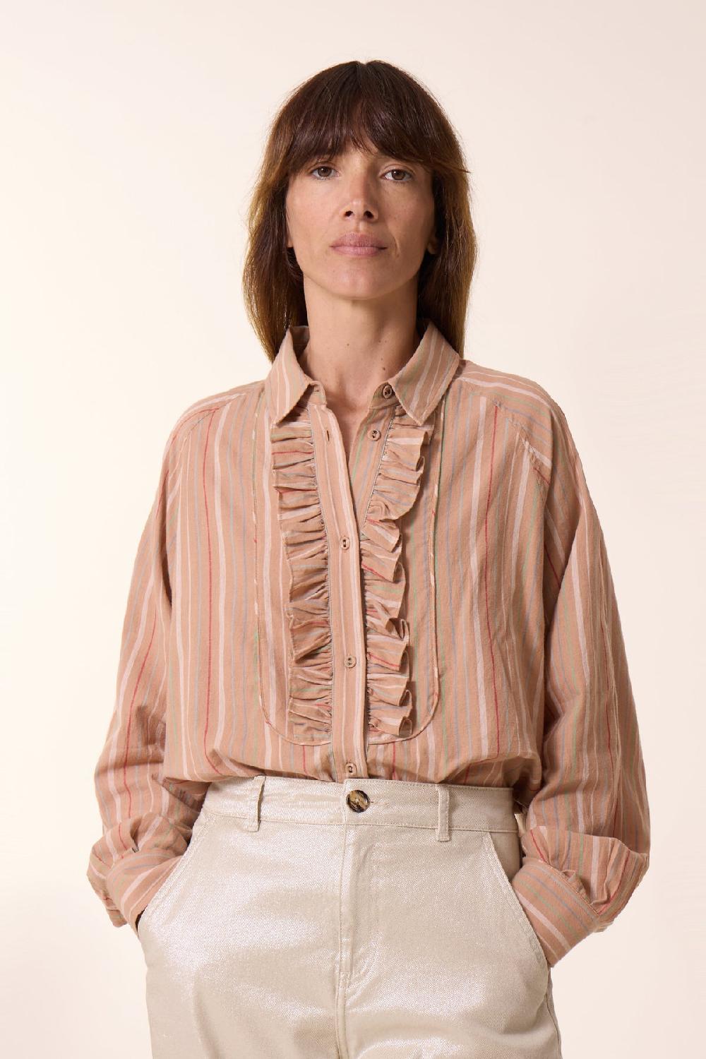 leon & harper Chemise Choral Multi Beige