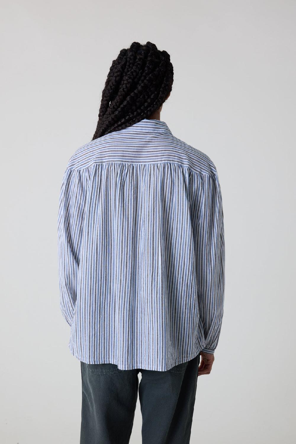 Leon & Harper Chemise Cloclo Stripe Blue