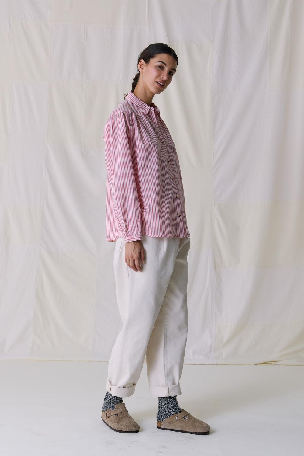 Leon & Harper Chemise Cloclo Stripe Red