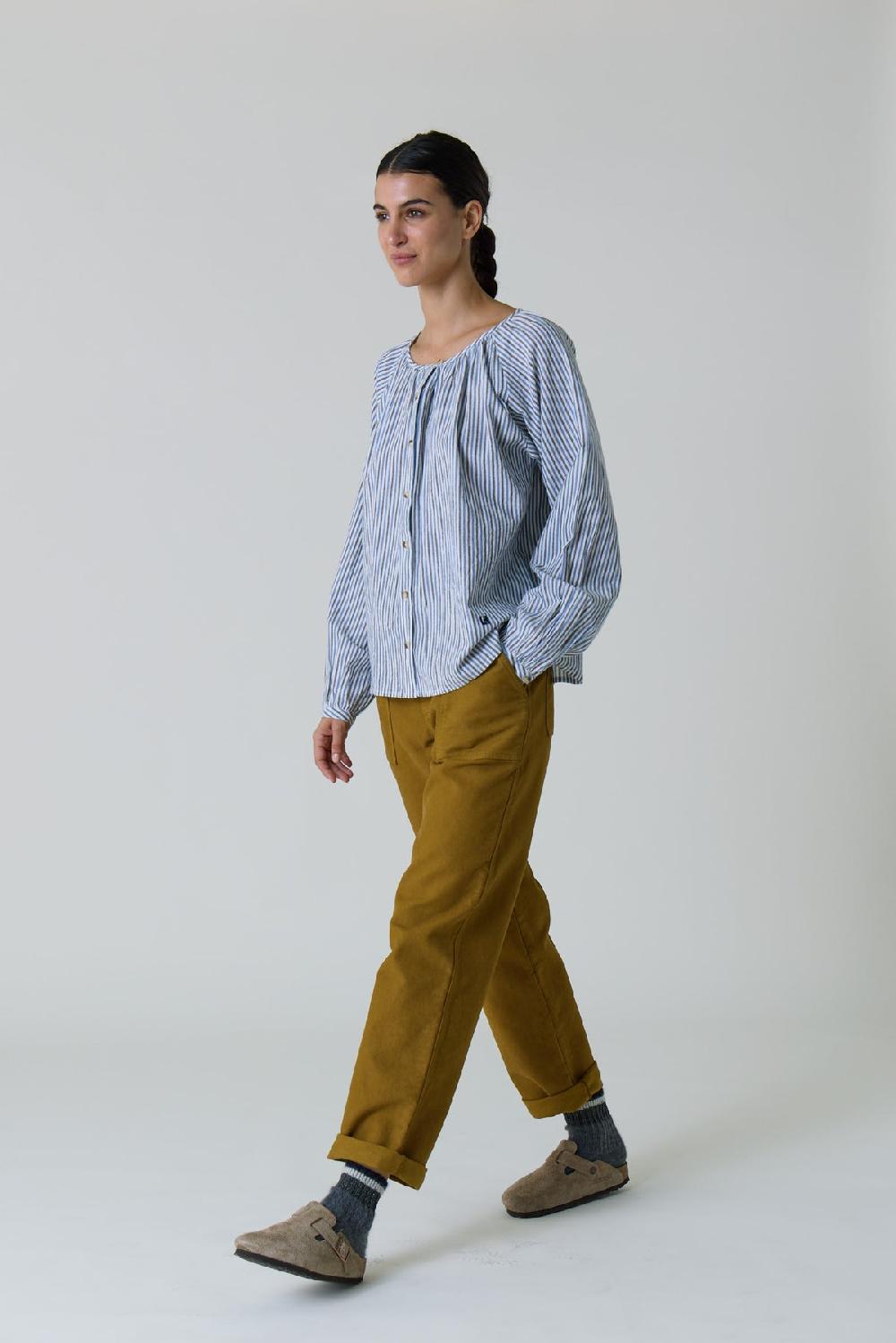 leon & harper Chemise Coalie Stripe Blue