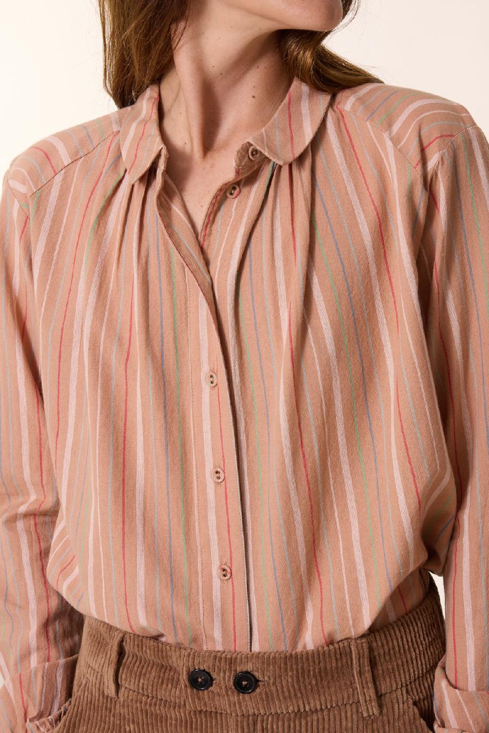 Leon & Harper Chemise Cob Multi Beige