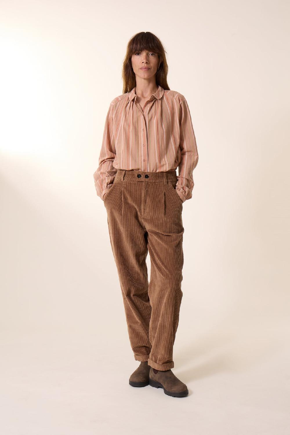 Leon & Harper Chemise Cob Multi Beige