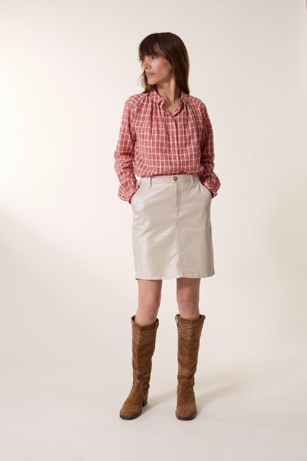 Leon & Harper Chemise Cob Multi Red