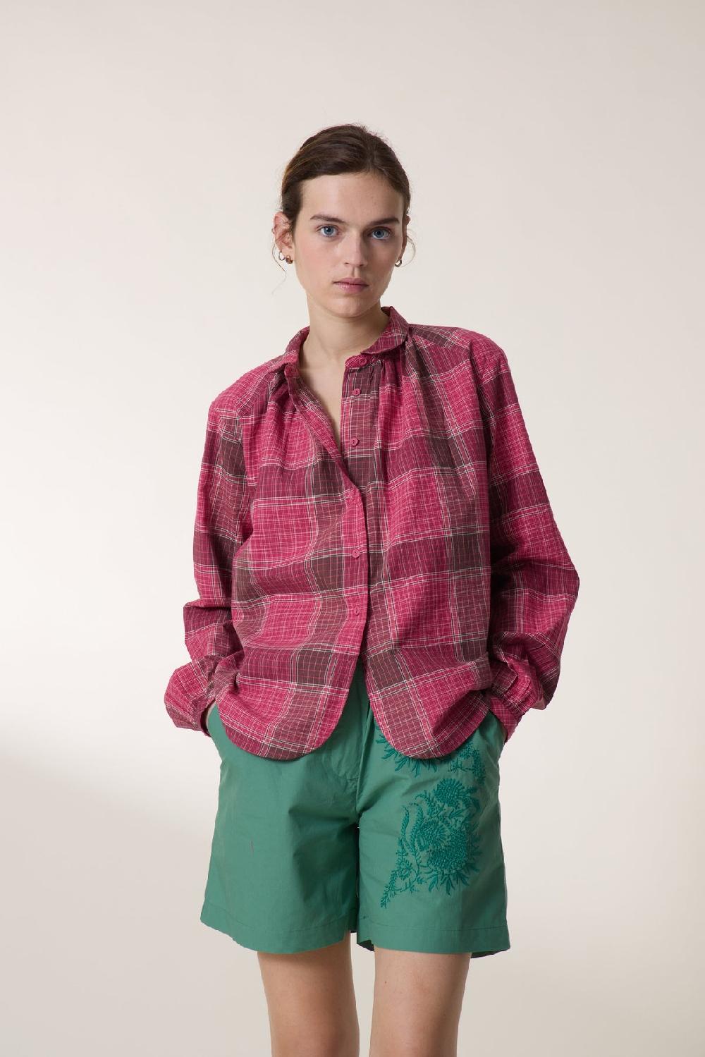 leon & harper Chemise Cob Strght Red