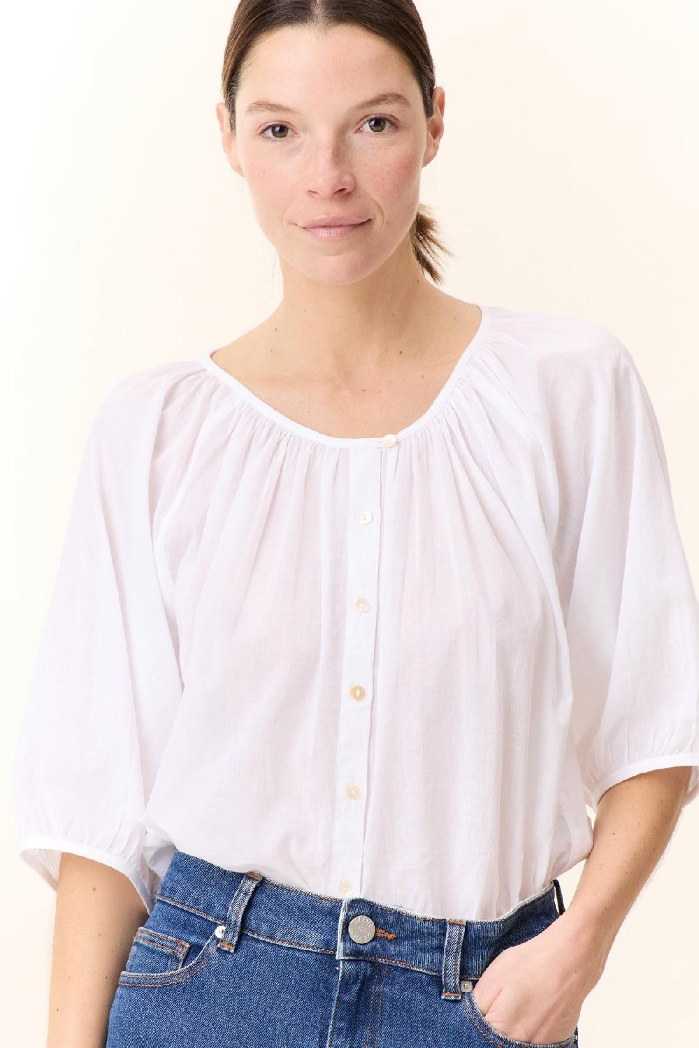 Leon & Harper Chemise Cool Pleat White