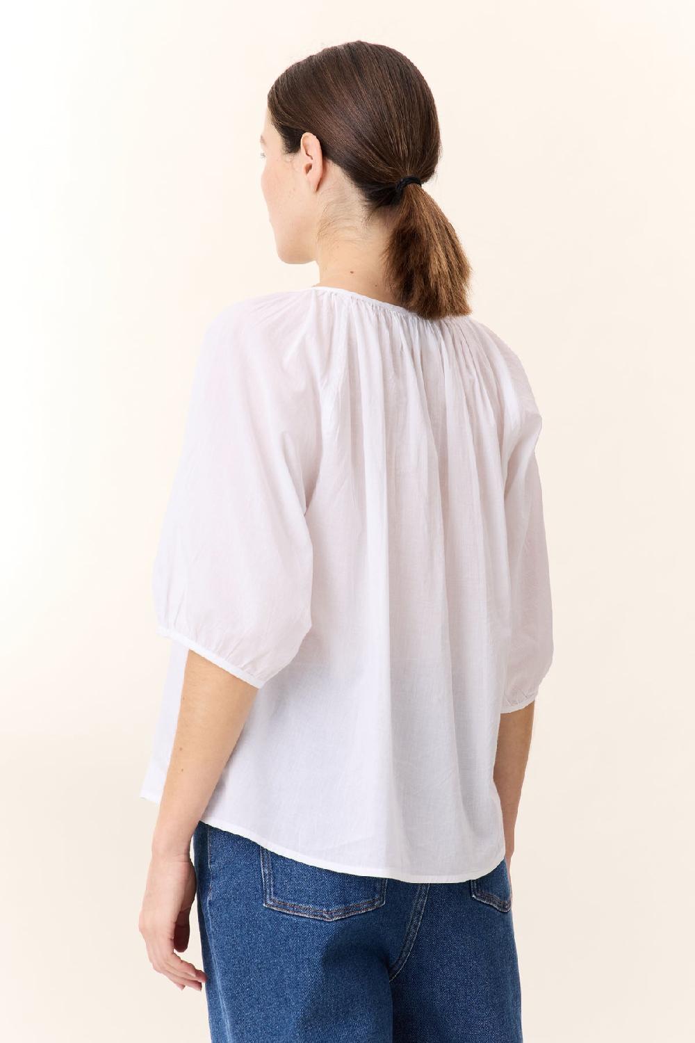 Leon & Harper Chemise Cool Pleat White