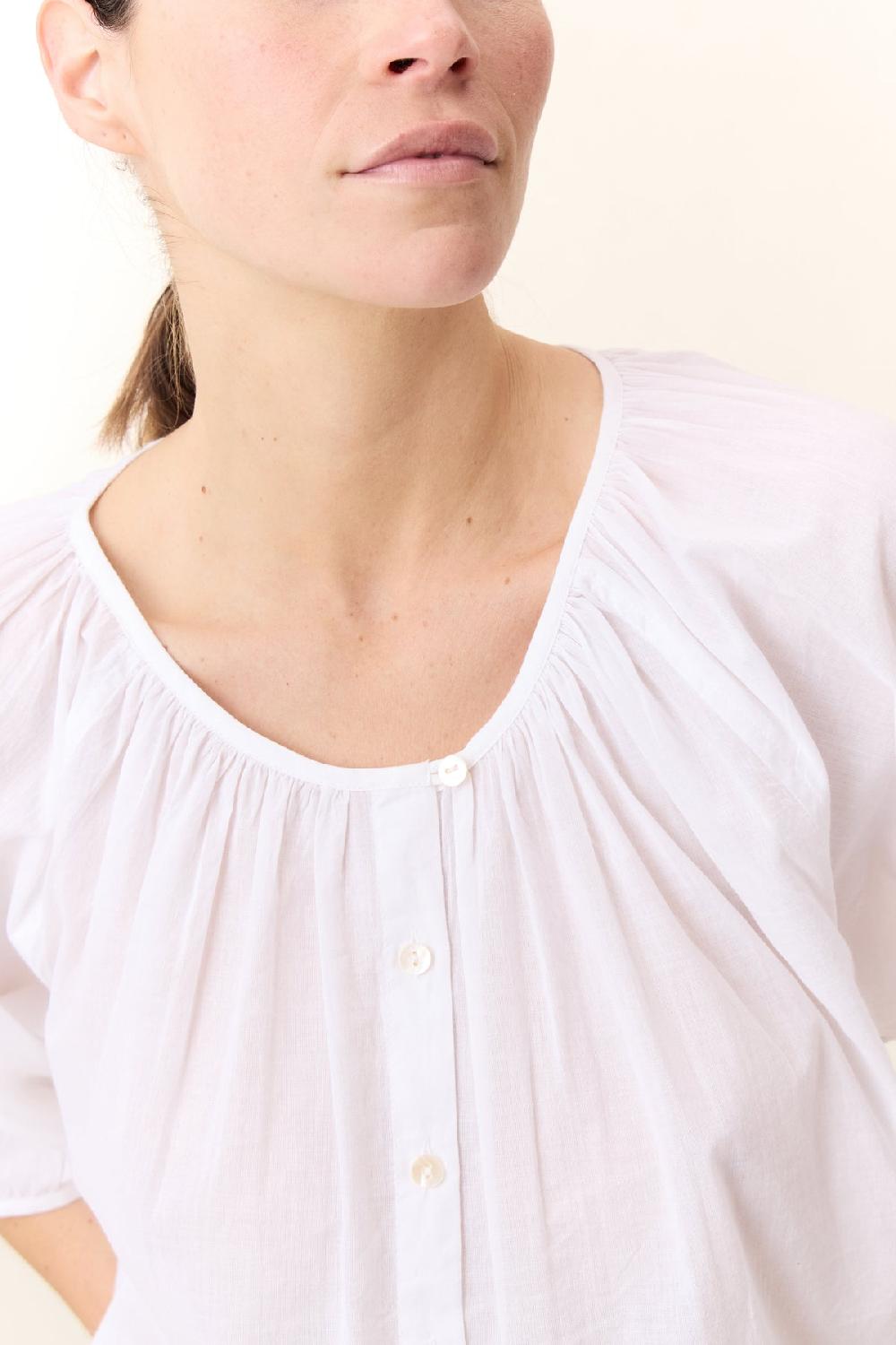 Leon & Harper Chemise Cool Pleat White