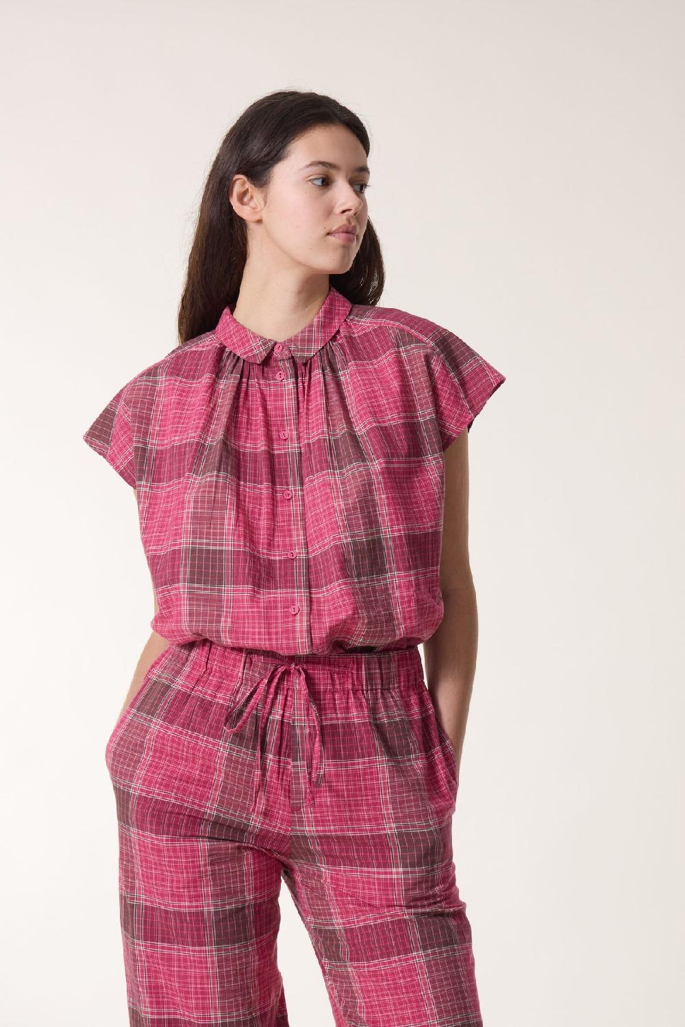 leon & harper Chemise Cotta Strght Red