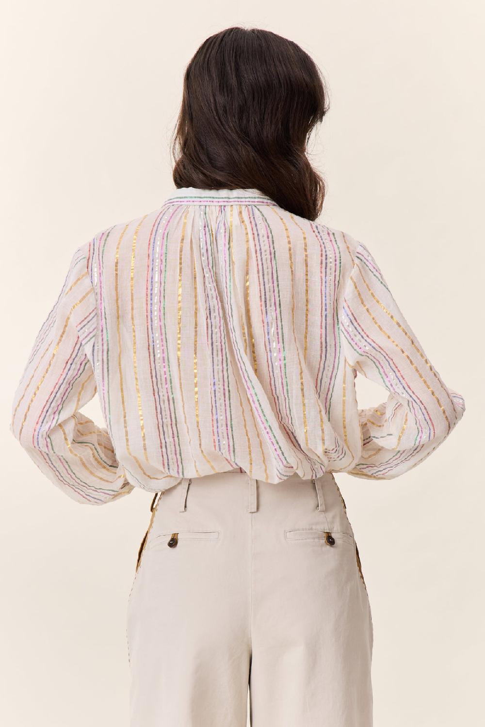 Leon & Harper Cob Strp Shirt Off White