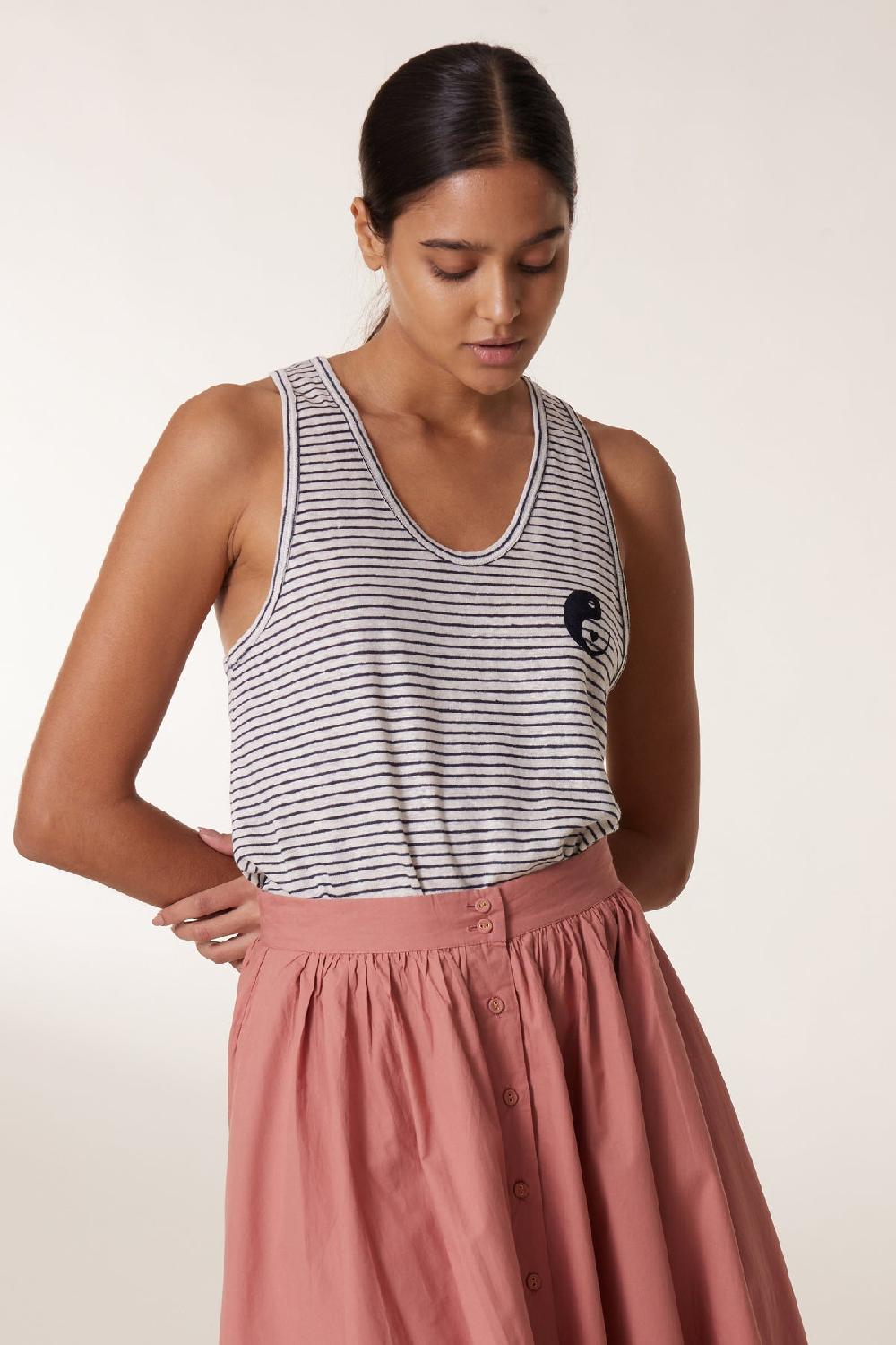 leon & harper Debardeur Deborah linen Grey