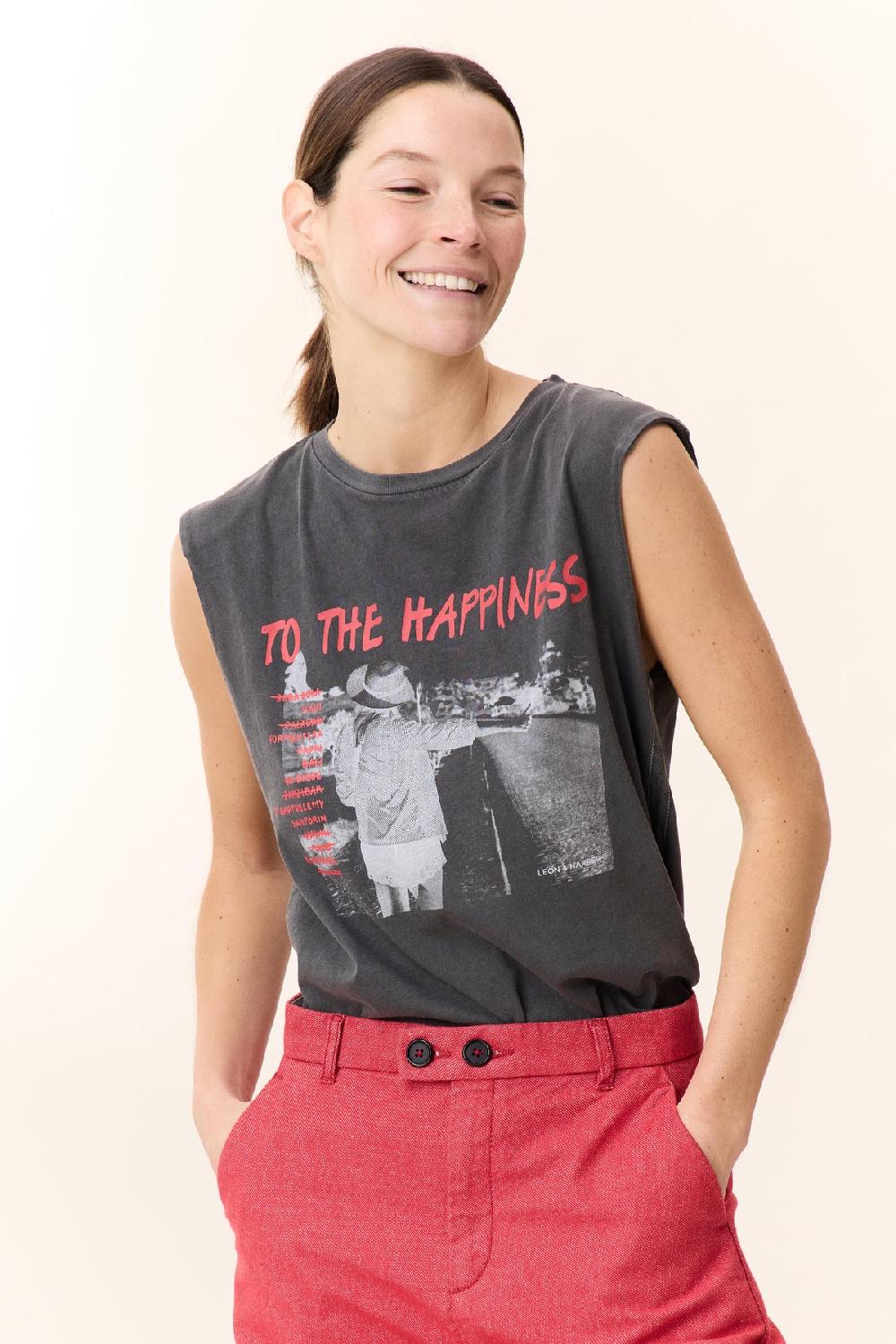 leon & harper Débardeur Dode Road Carbone