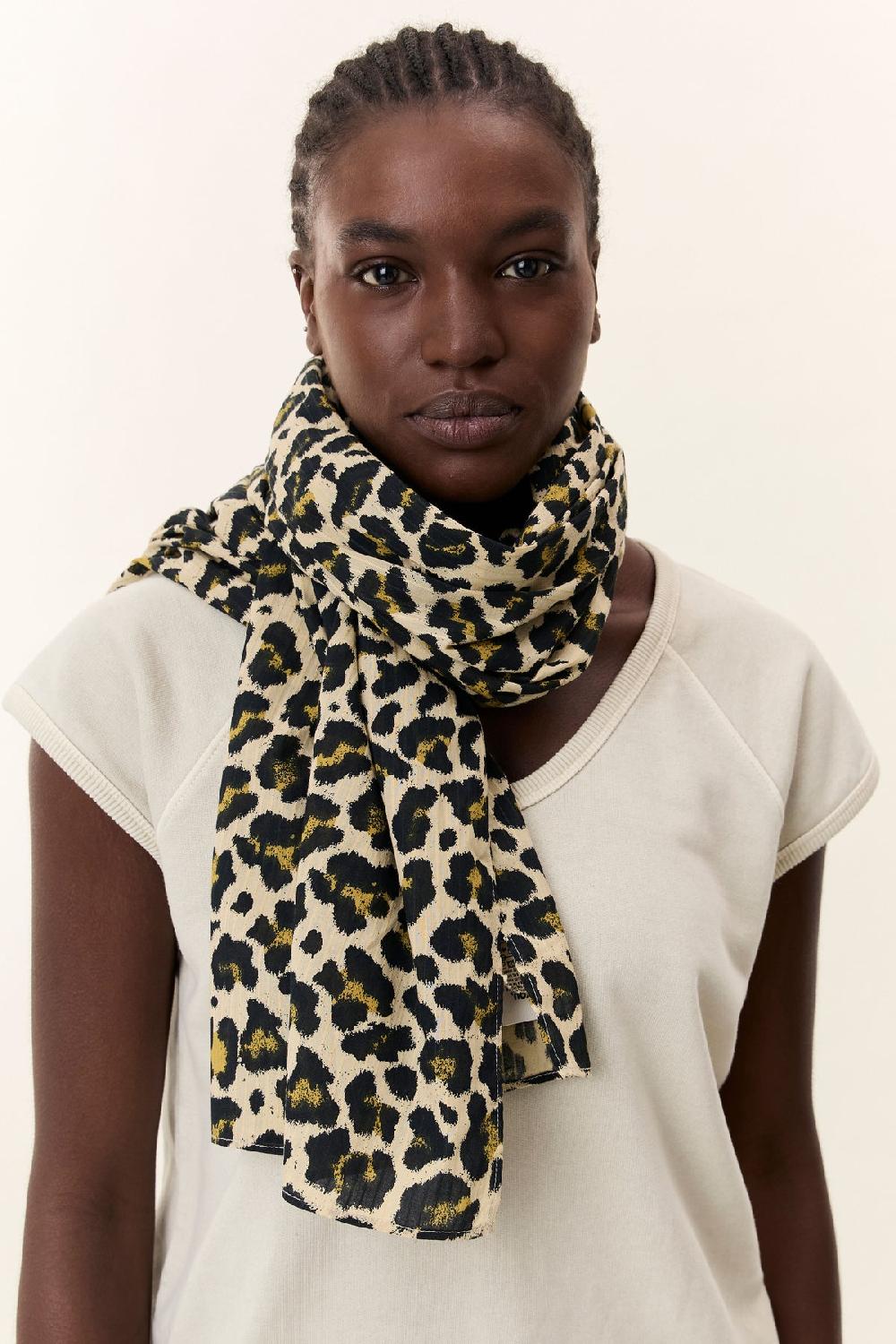 Leon & Harper Foulard Emee Mix Beige