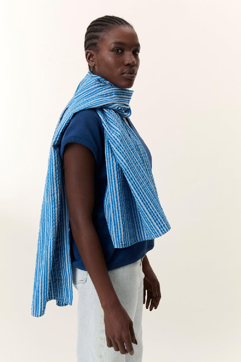leon & harper Foulard Emee Mix Blue