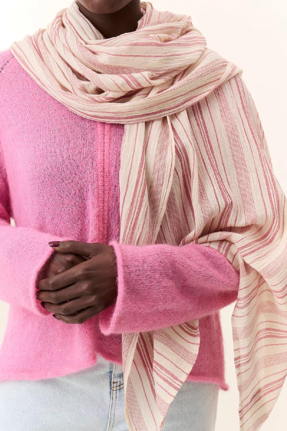 Leon & Harper Foulard Emee Mix Red