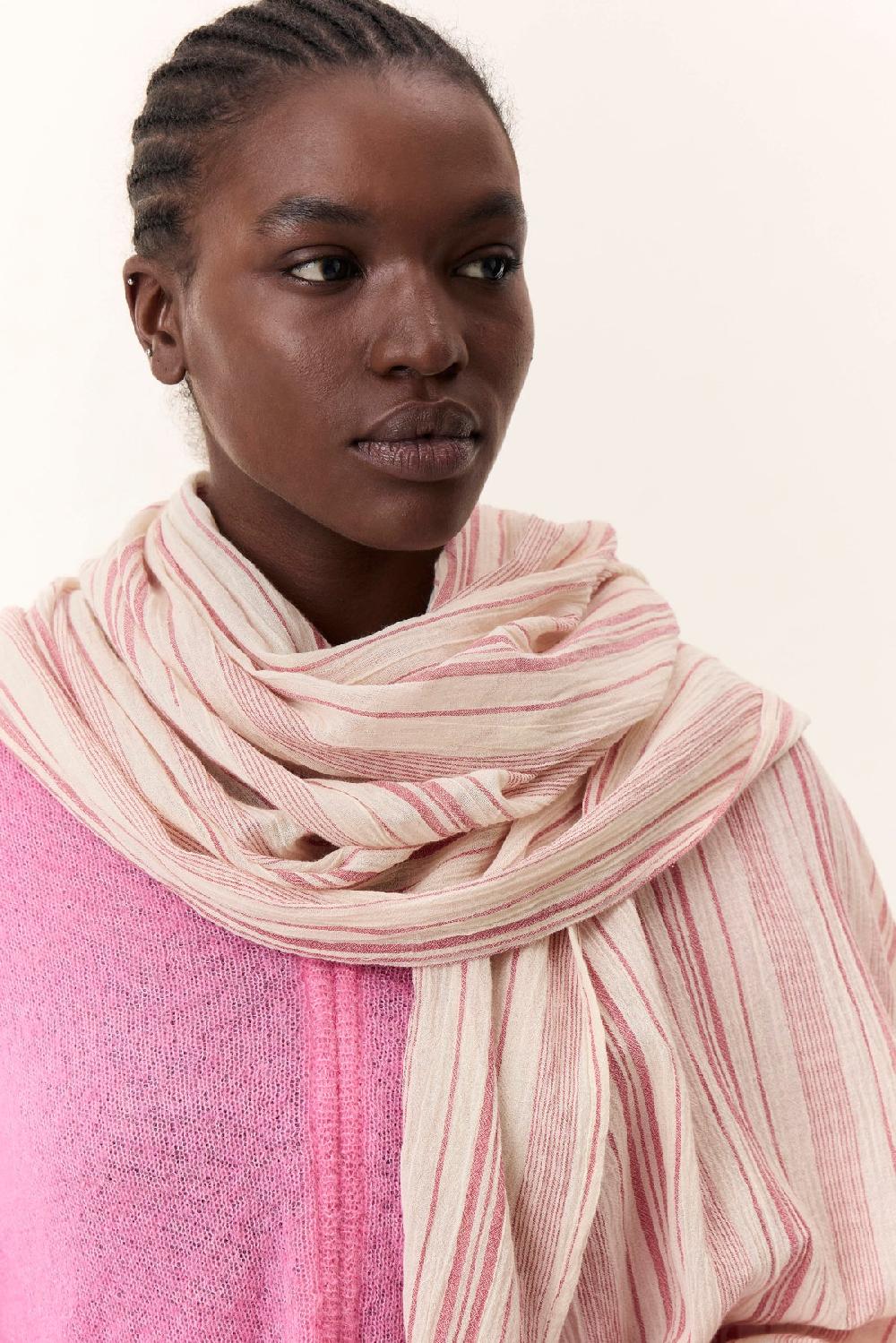 Leon & Harper Foulard Emee Mix Red