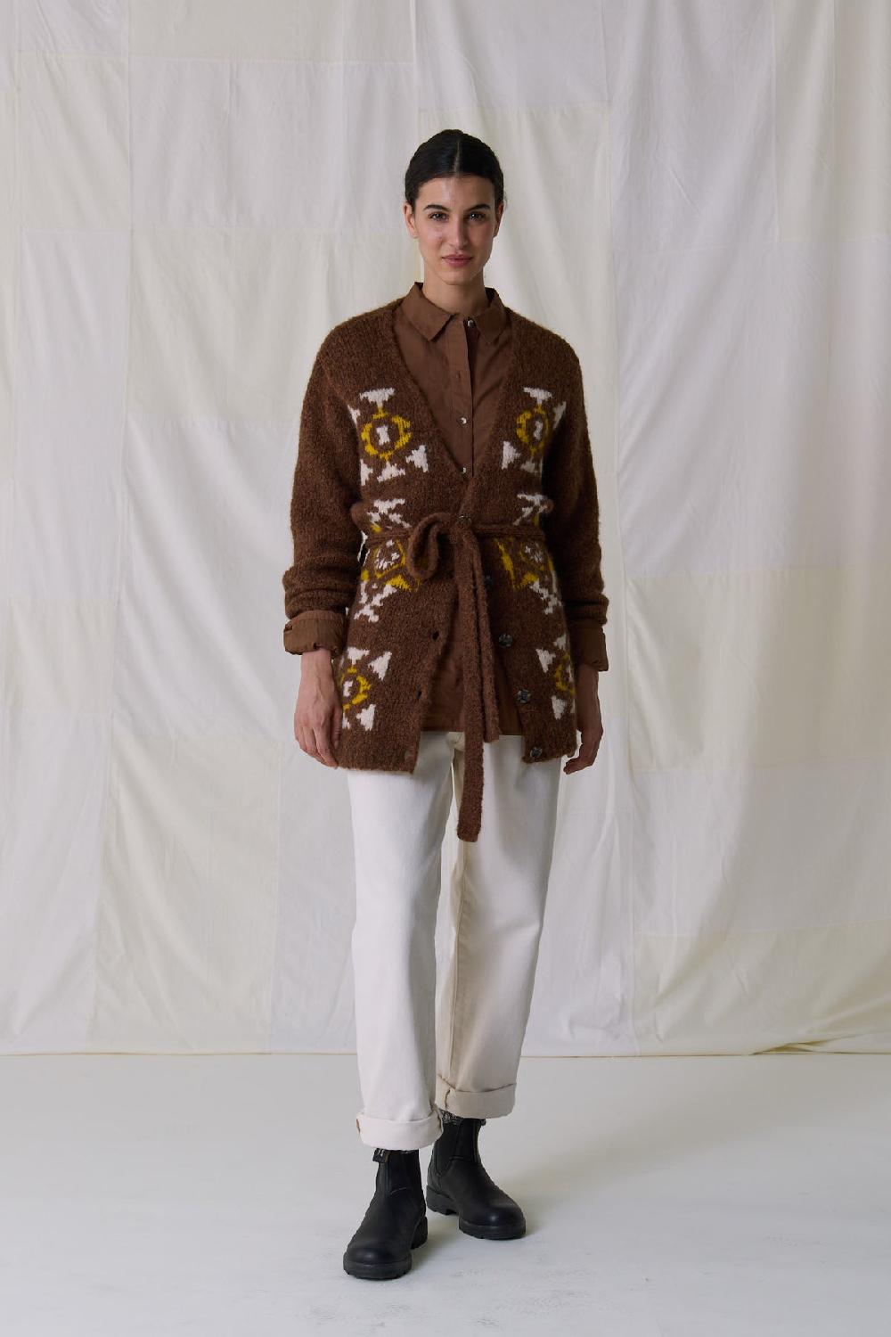 Leon & Harper Gilet Maya Mix Brown