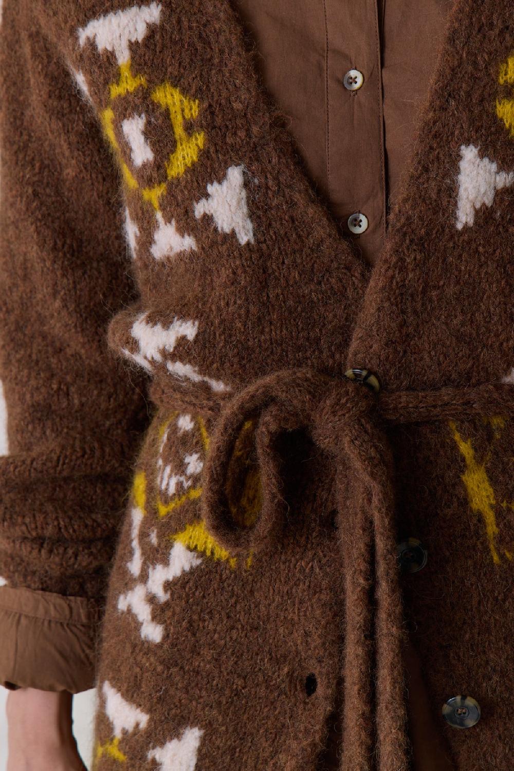 Leon & Harper Gilet Maya Mix Brown