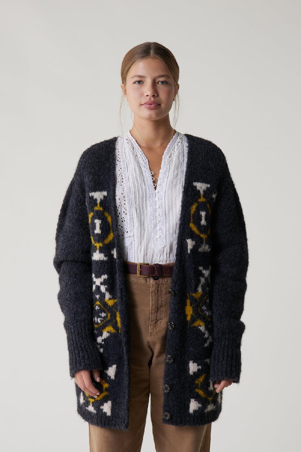 leon & harper Gilet Maya Mix Grey