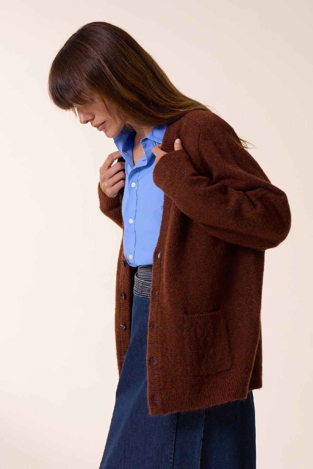 Leon & Harper Gilet Monaco Chn Brown