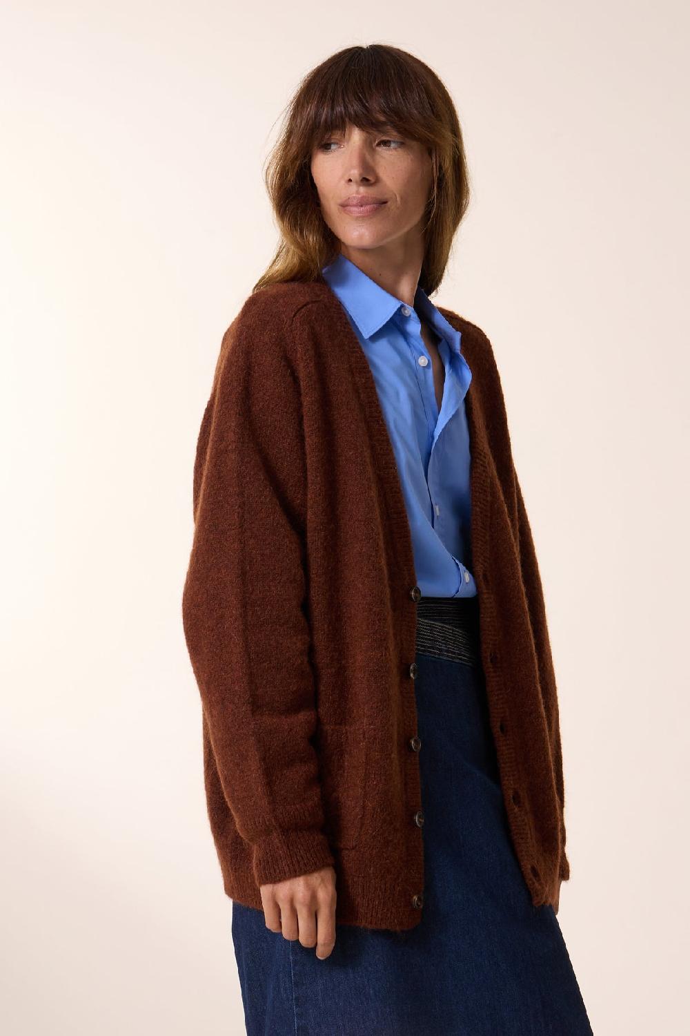 leon & harper Gilet Monaco Chn Brown