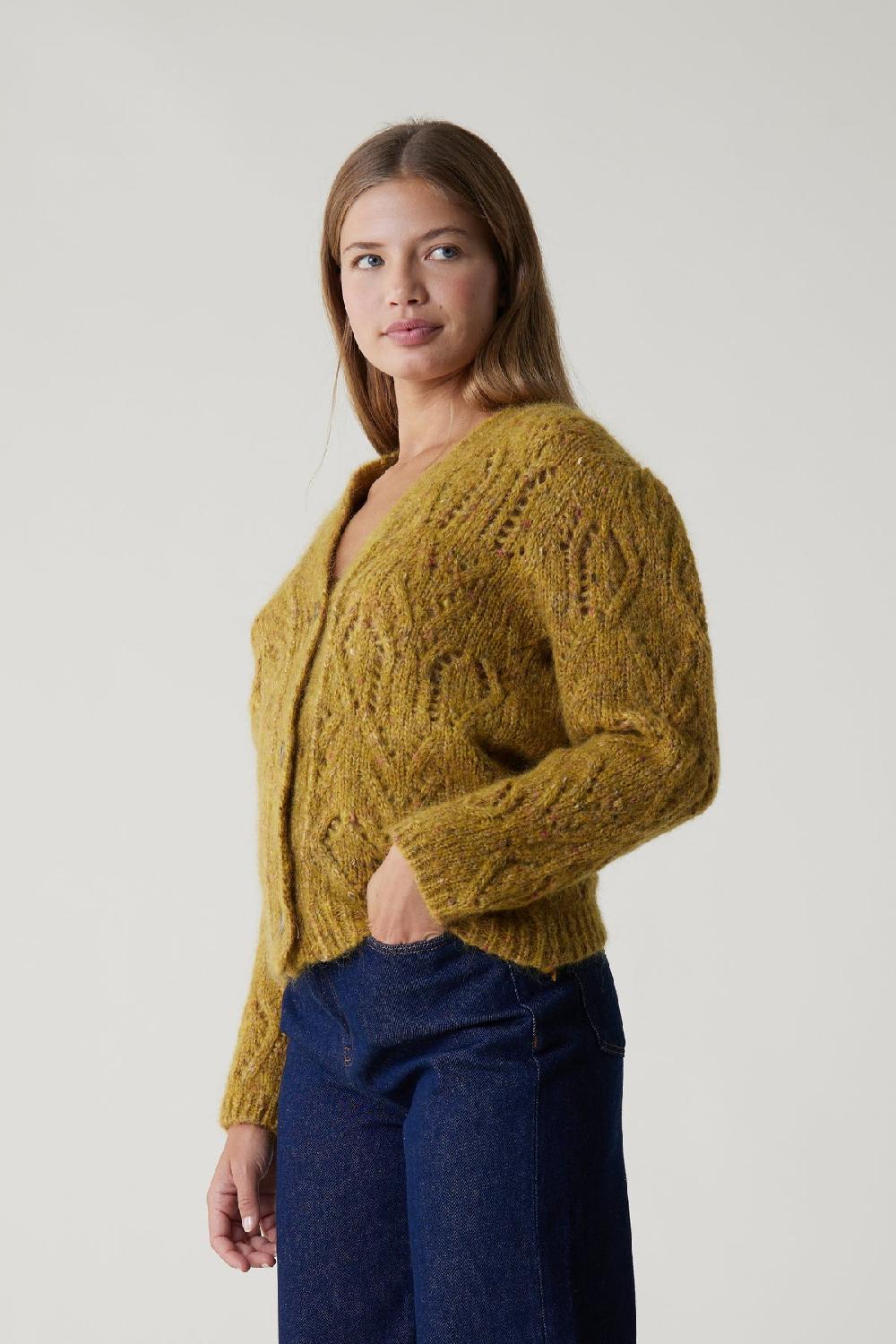 Leon & Harper Gilet Moreau Mix Yellow