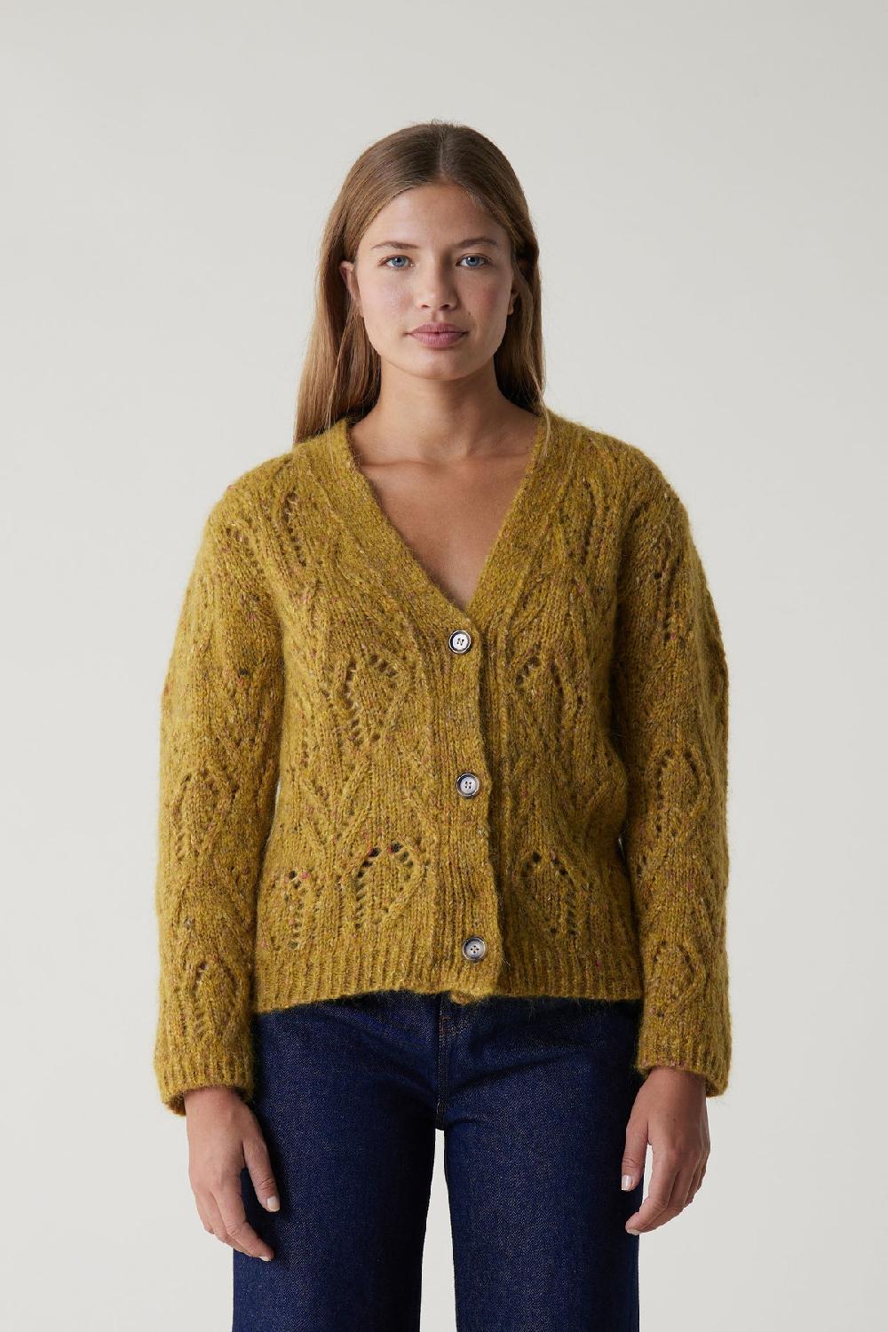 leon & harper Gilet Moreau Mix Yellow