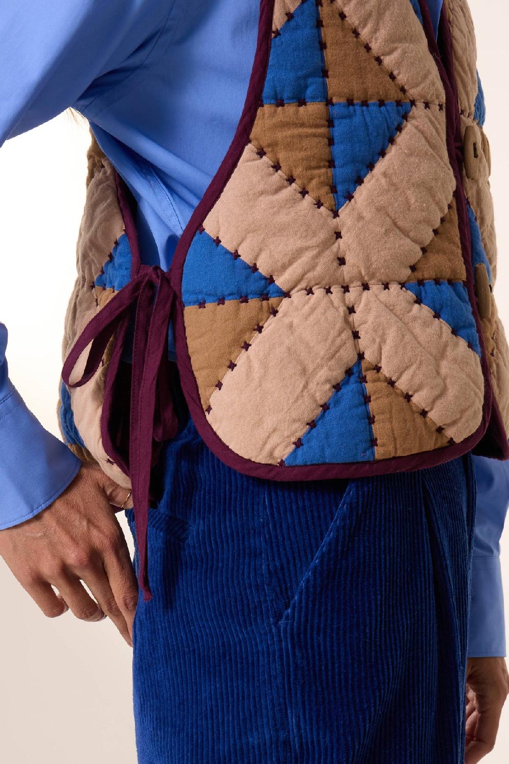 Leon & Harper Gilet Velia Losange Mix