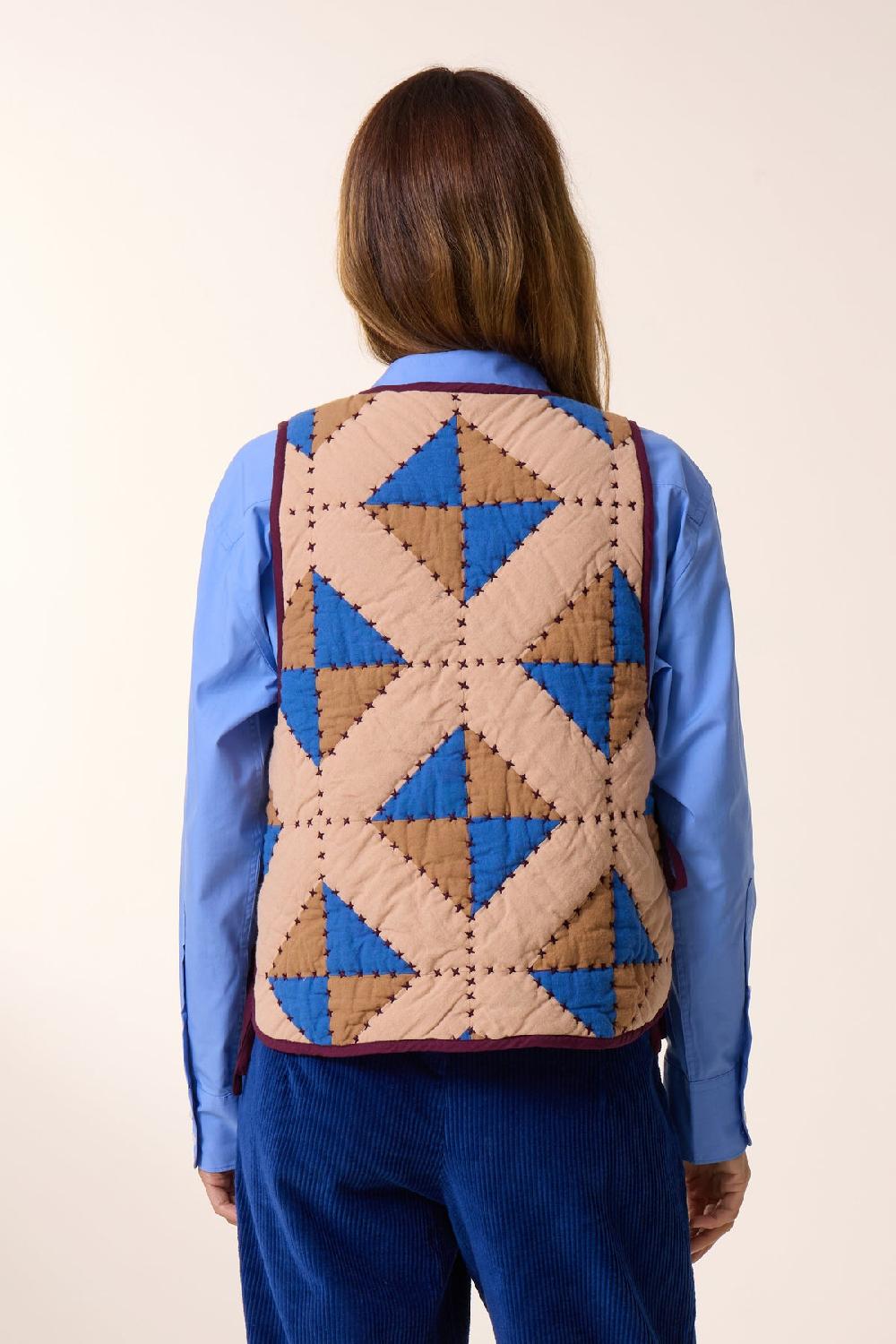 Leon & Harper Gilet Velia Losange Mix