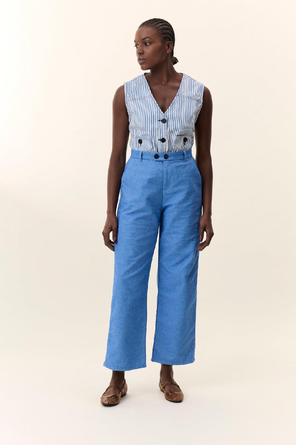 leon & harper Jean Philo Plain Blue