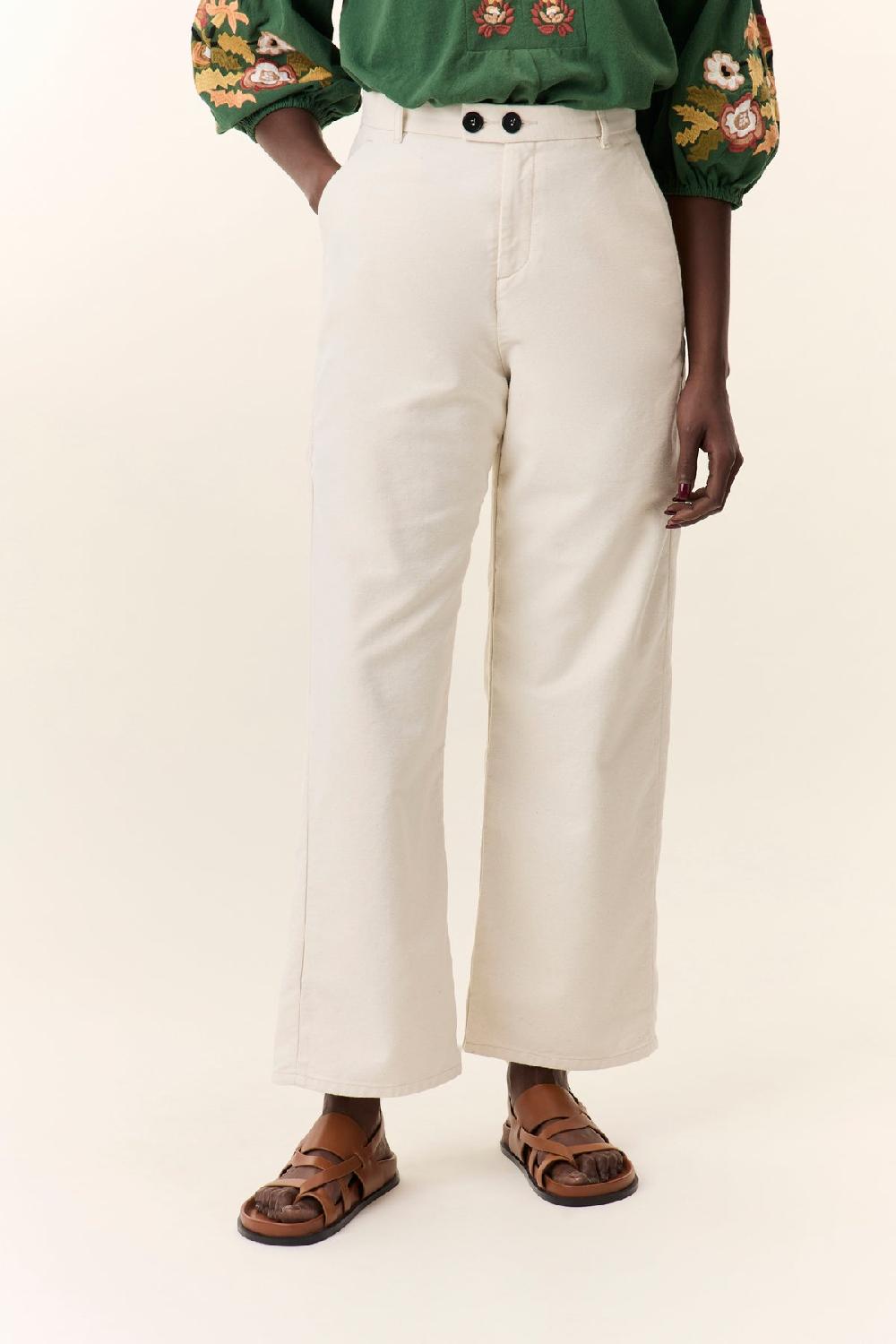 leon & harper Jean Philo Plain Ecru