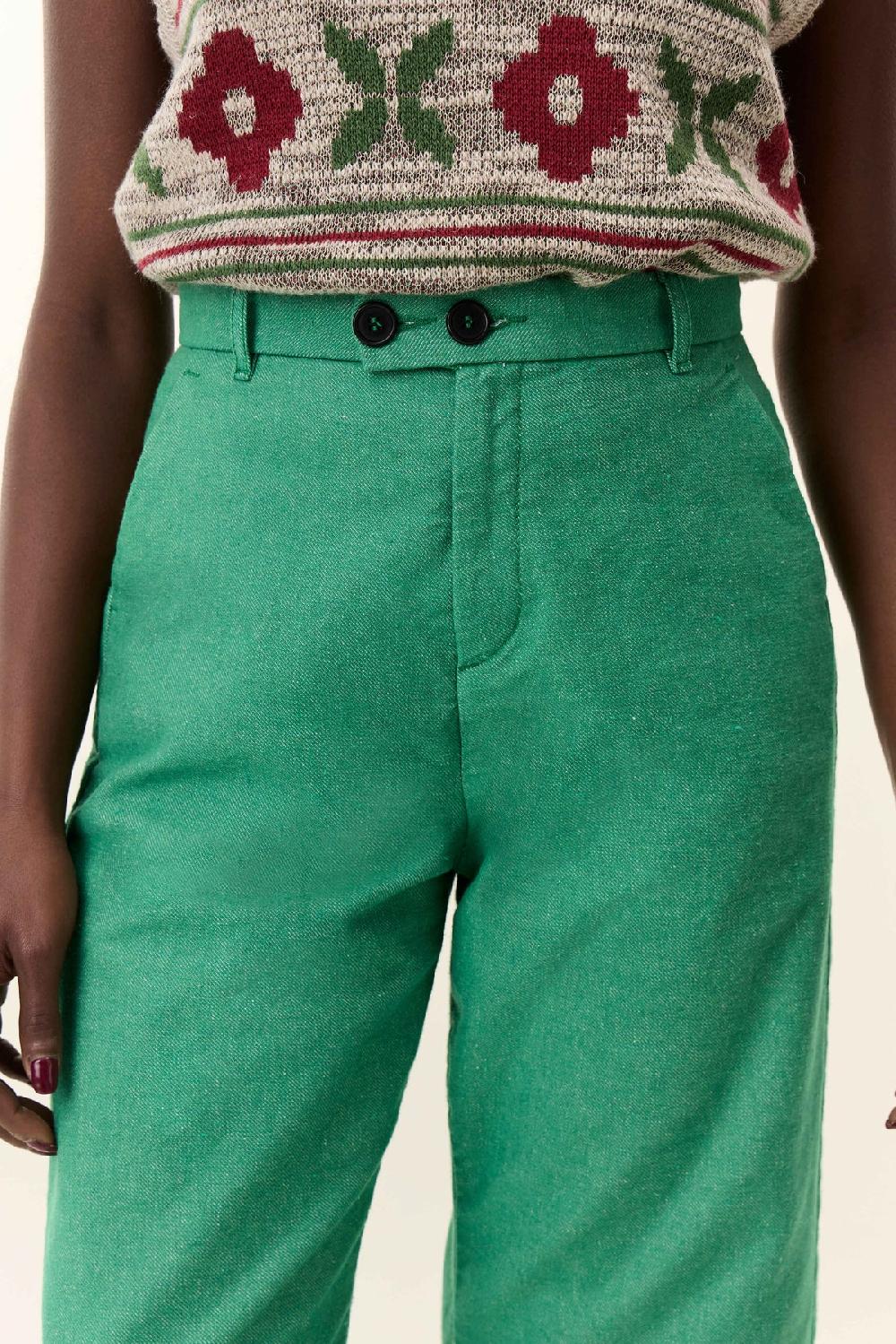 Leon & Harper Jean Philo Plain Green