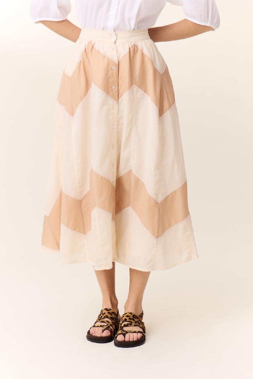 Leon & Harper Jupe Jerem Patch Nude