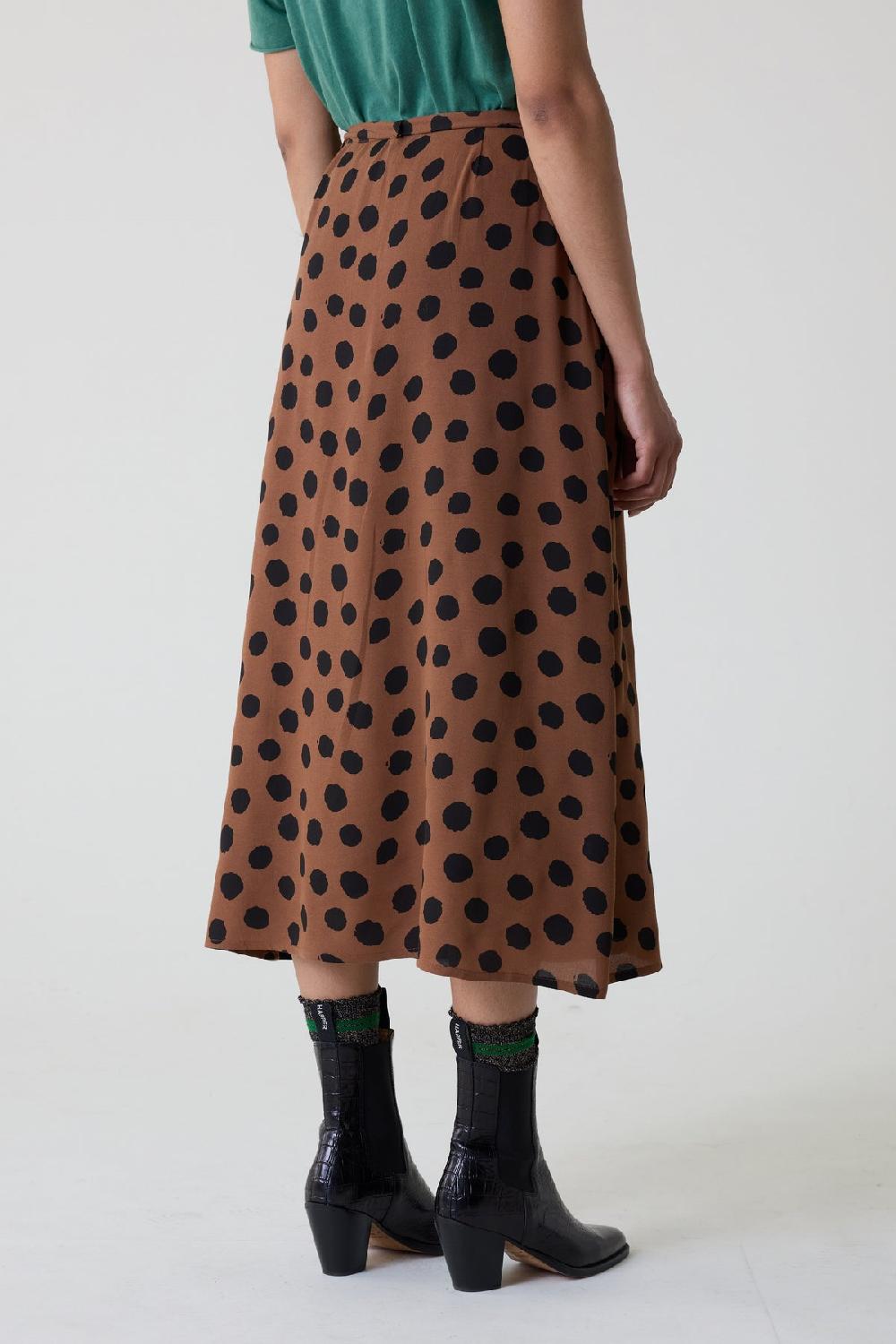 Leon & Harper Jupe Jimini Spot Brown