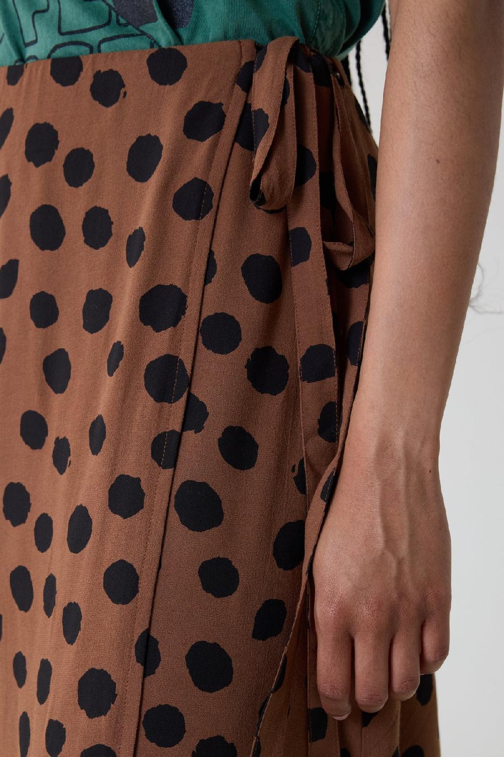 Leon & Harper Jupe Jimini Spot Brown