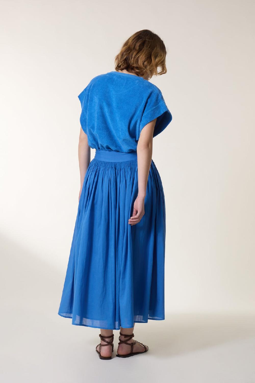 Leon & Harper Jupe Jiotto Plain Ocean