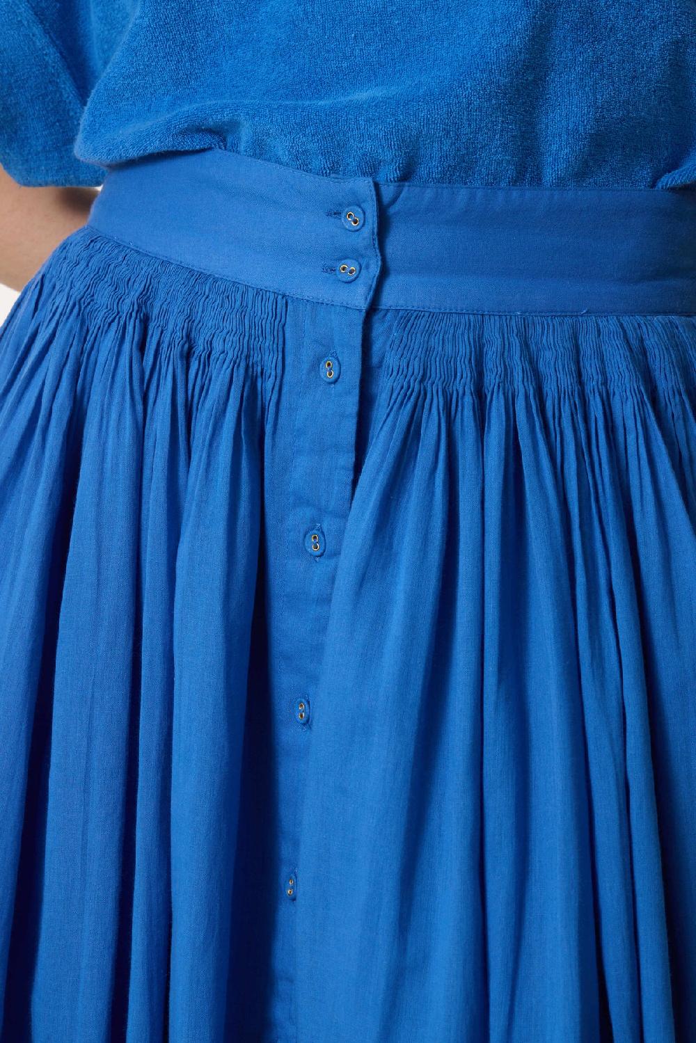 Leon & Harper Jupe Jiotto Plain Ocean