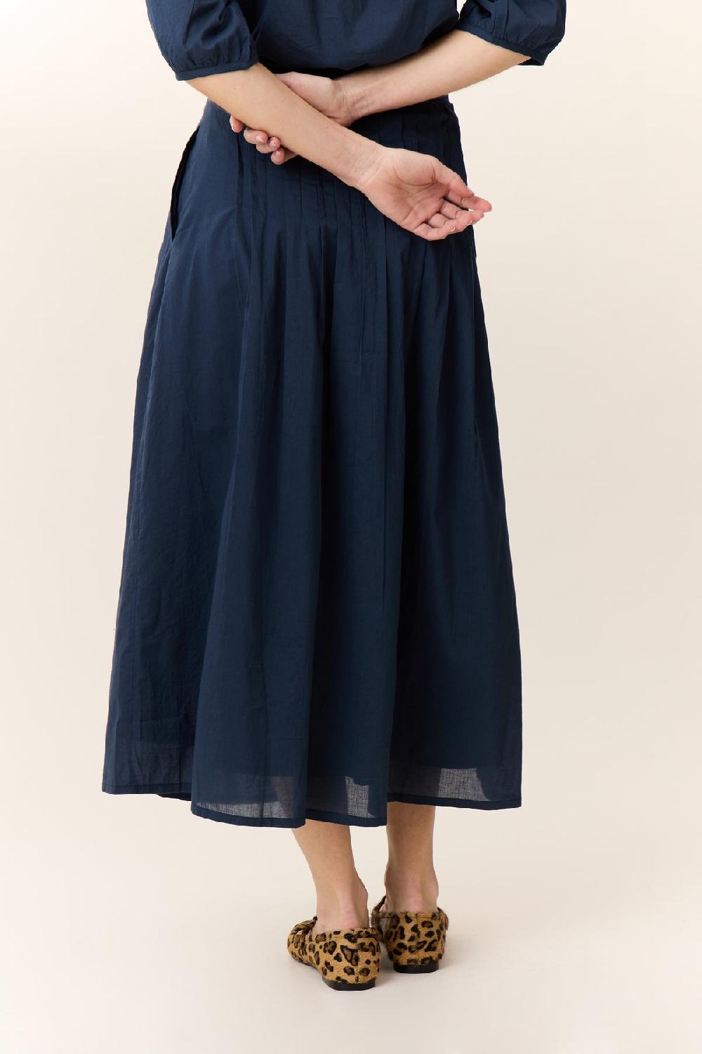 Leon & Harper Jupe Joni Pleat Black Iris