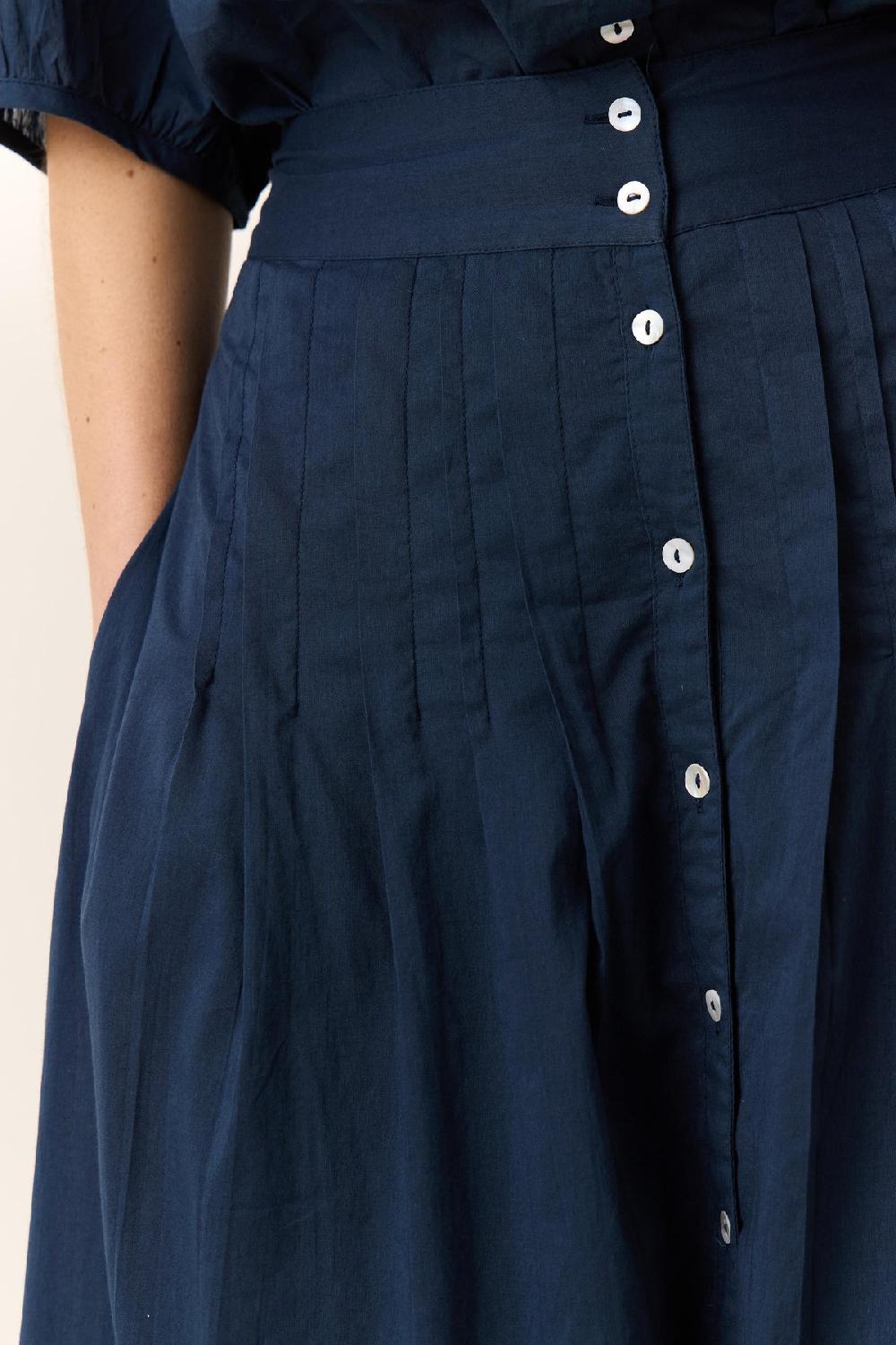 Leon & Harper Jupe Joni Pleat Black Iris