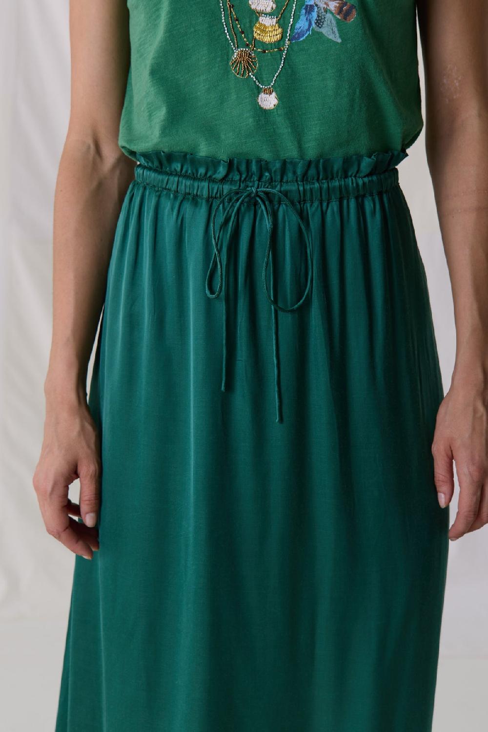 Leon & Harper Jupe Juliette Plain Emerald