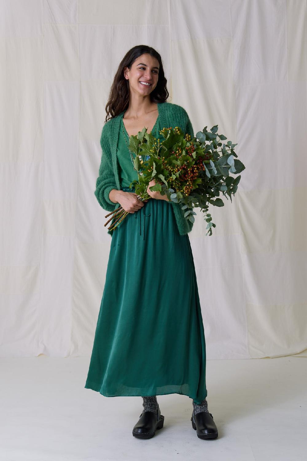 leon & harper Jupe Juliette Plain Emerald