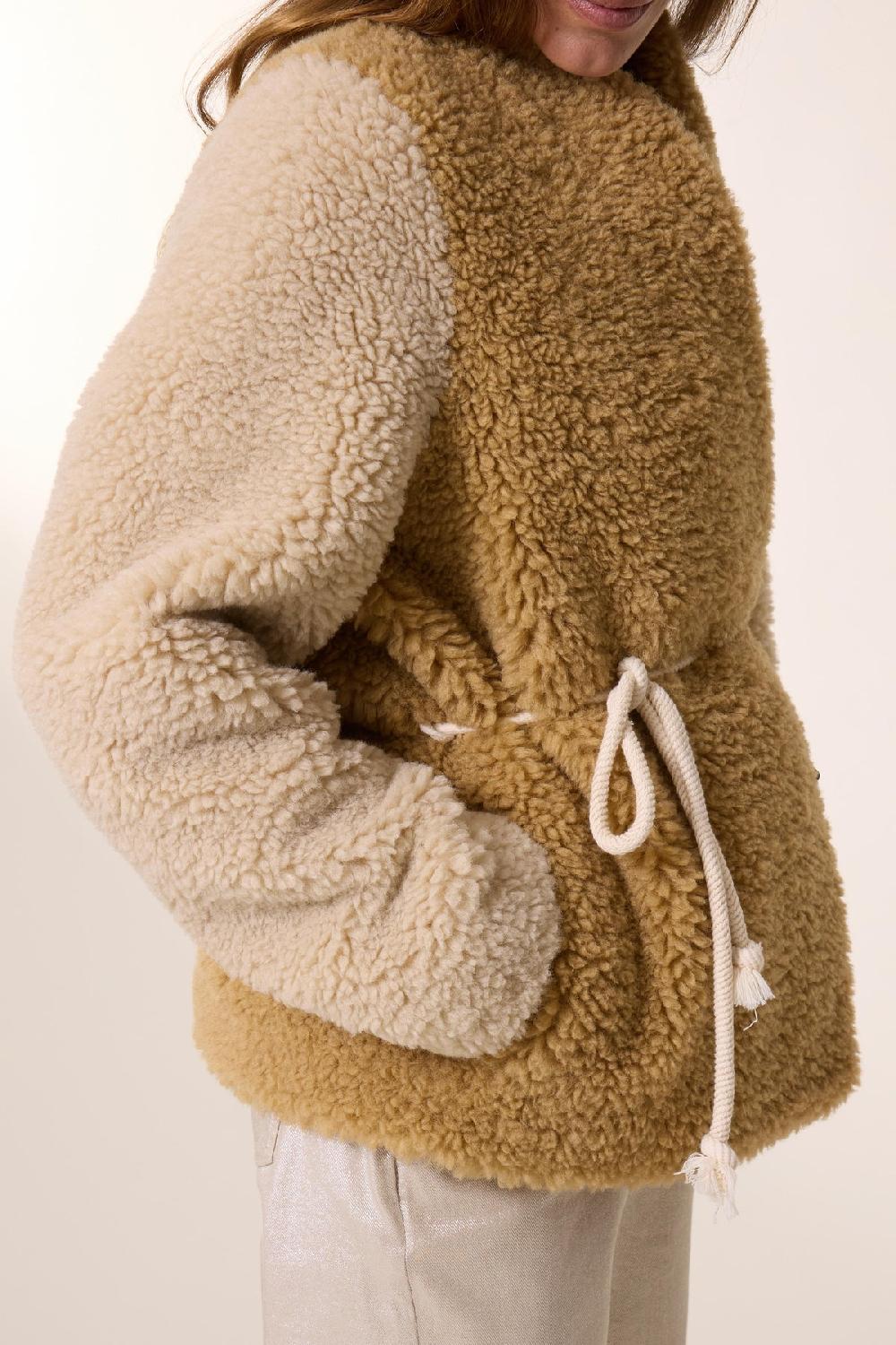 Leon & Harper Manteau Vaena Mix Beige