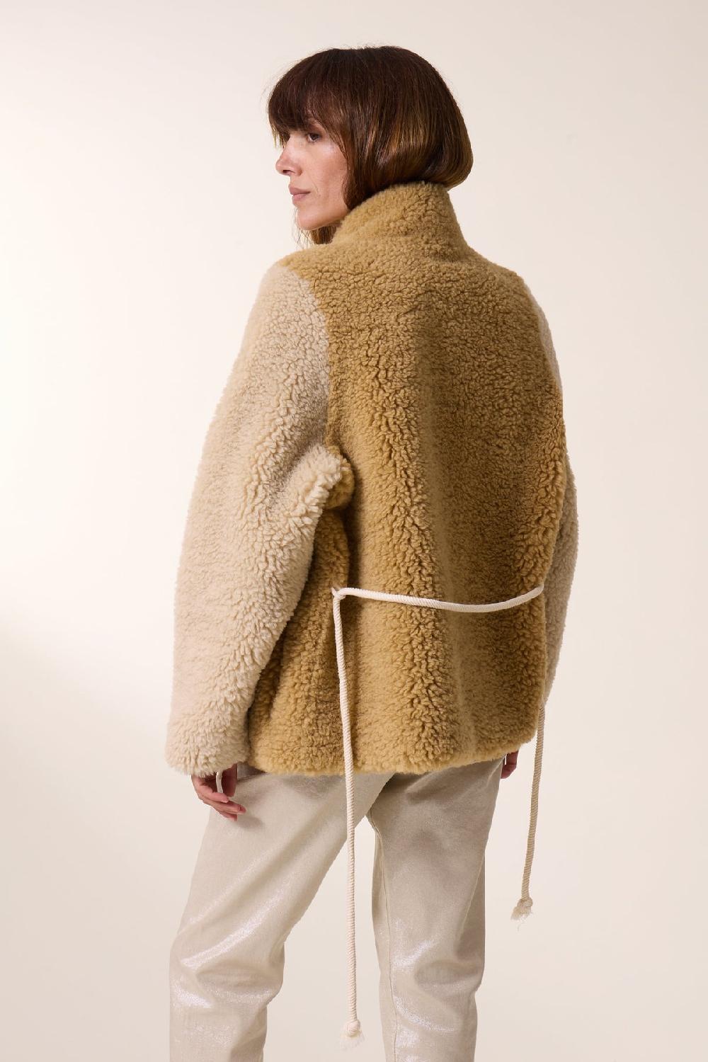 Leon & Harper Manteau Vaena Mix Beige