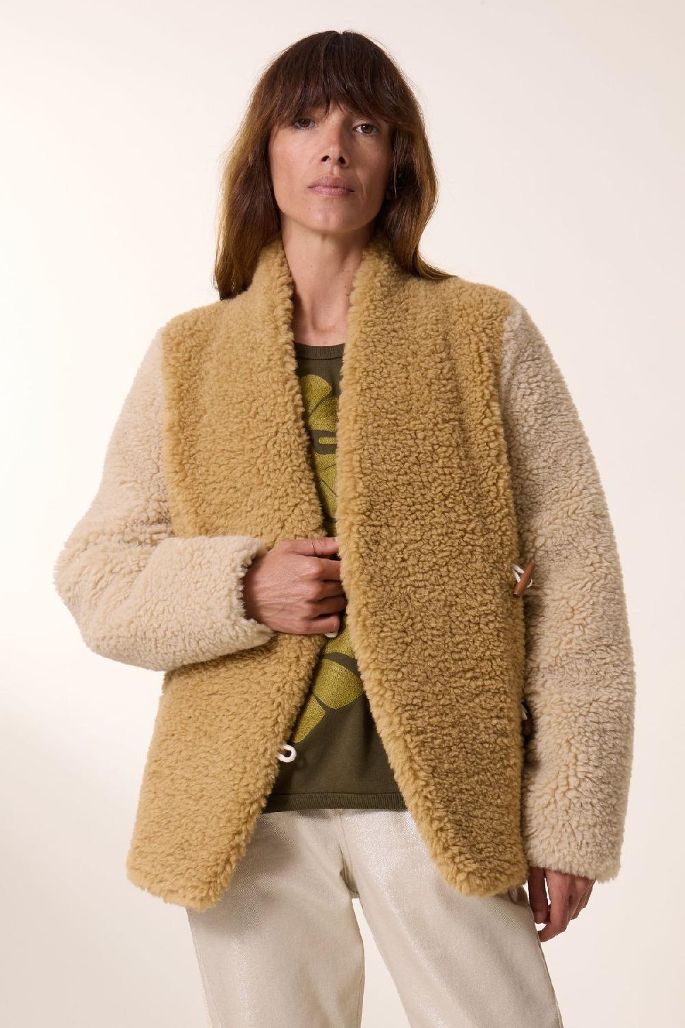 Leon & Harper Manteau Vaena Mix Beige