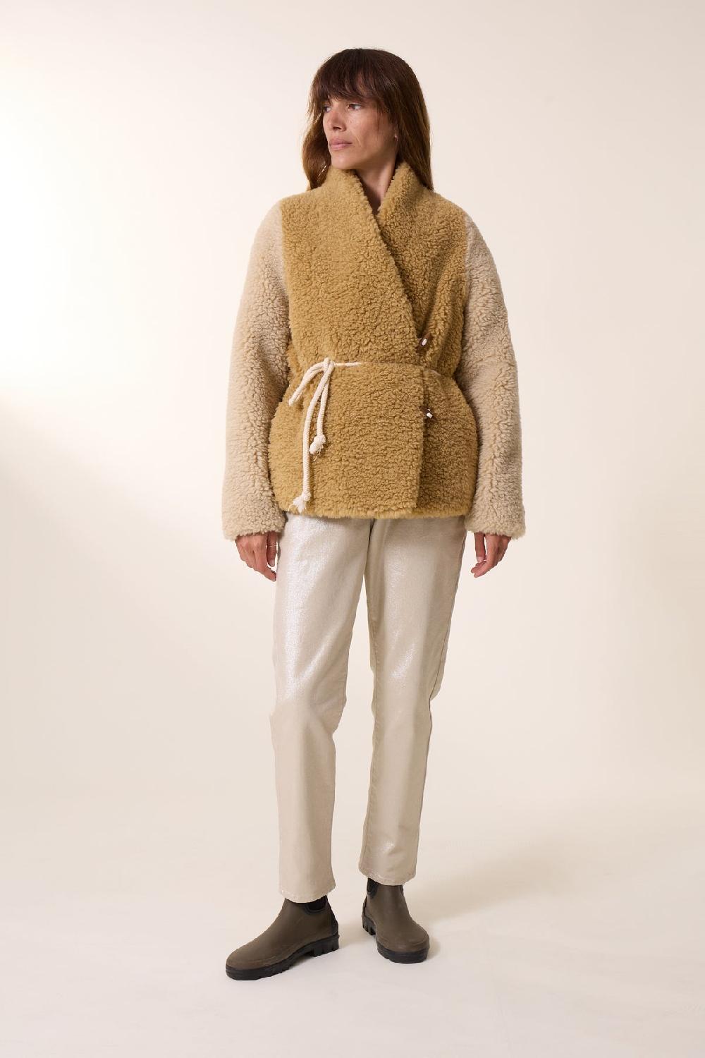 leon & harper Manteau Vaena Mix Beige