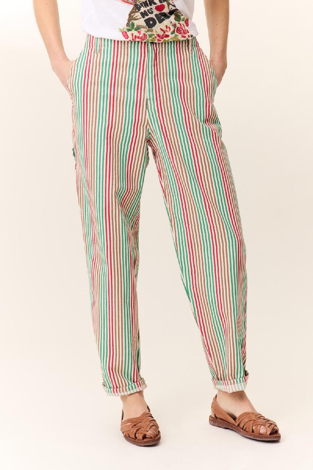 Leon & Harper Pantalon Armina Stripe Multico