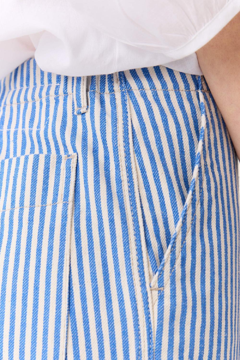 Leon & Harper Pantalon Armina Stripe Navy