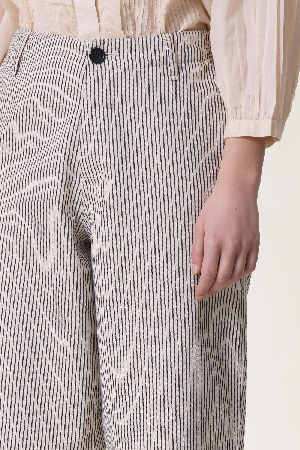 Leon & Harper Pantalon Armina Strp Ecru