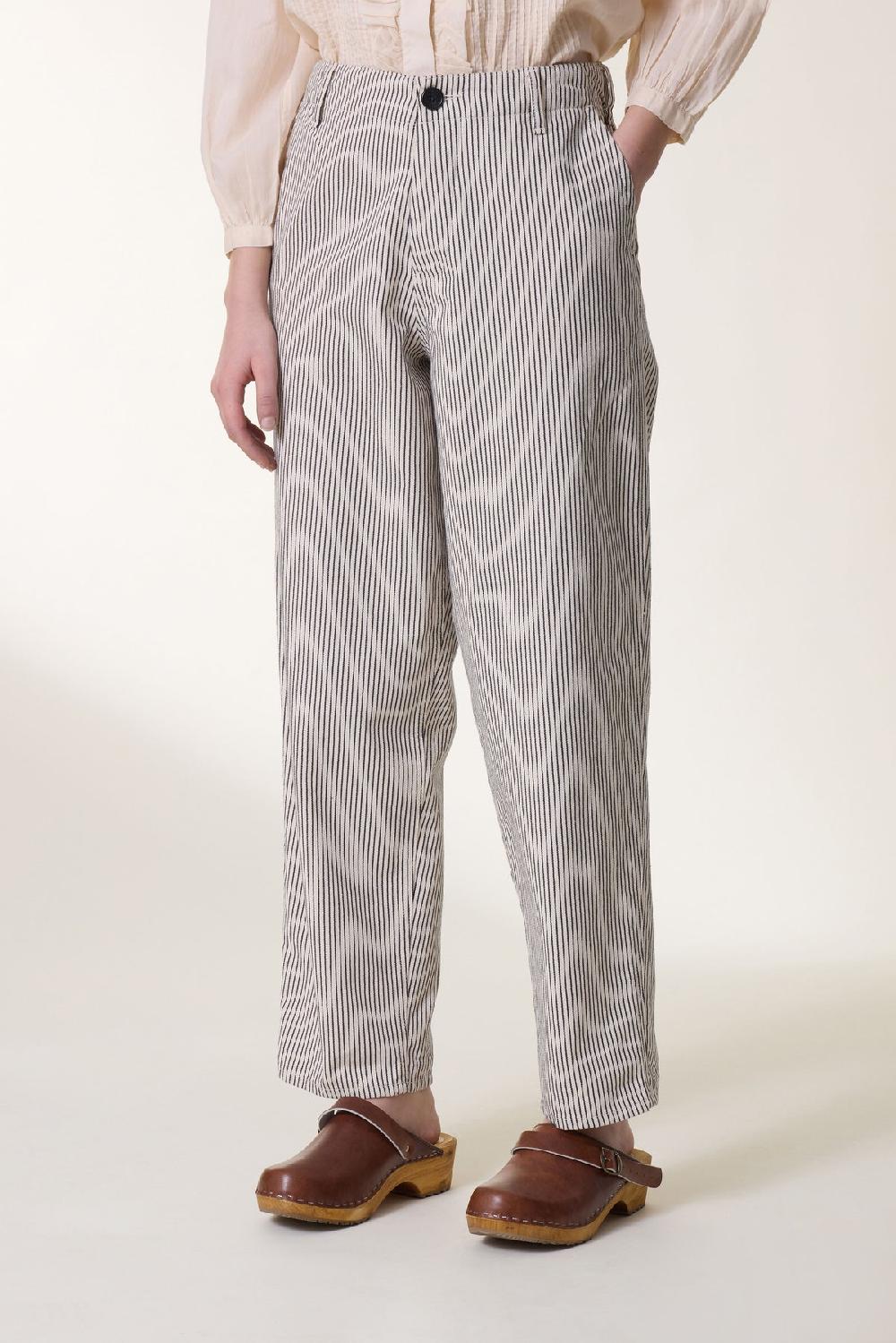 Leon & Harper Pantalon Armina Strp Ecru