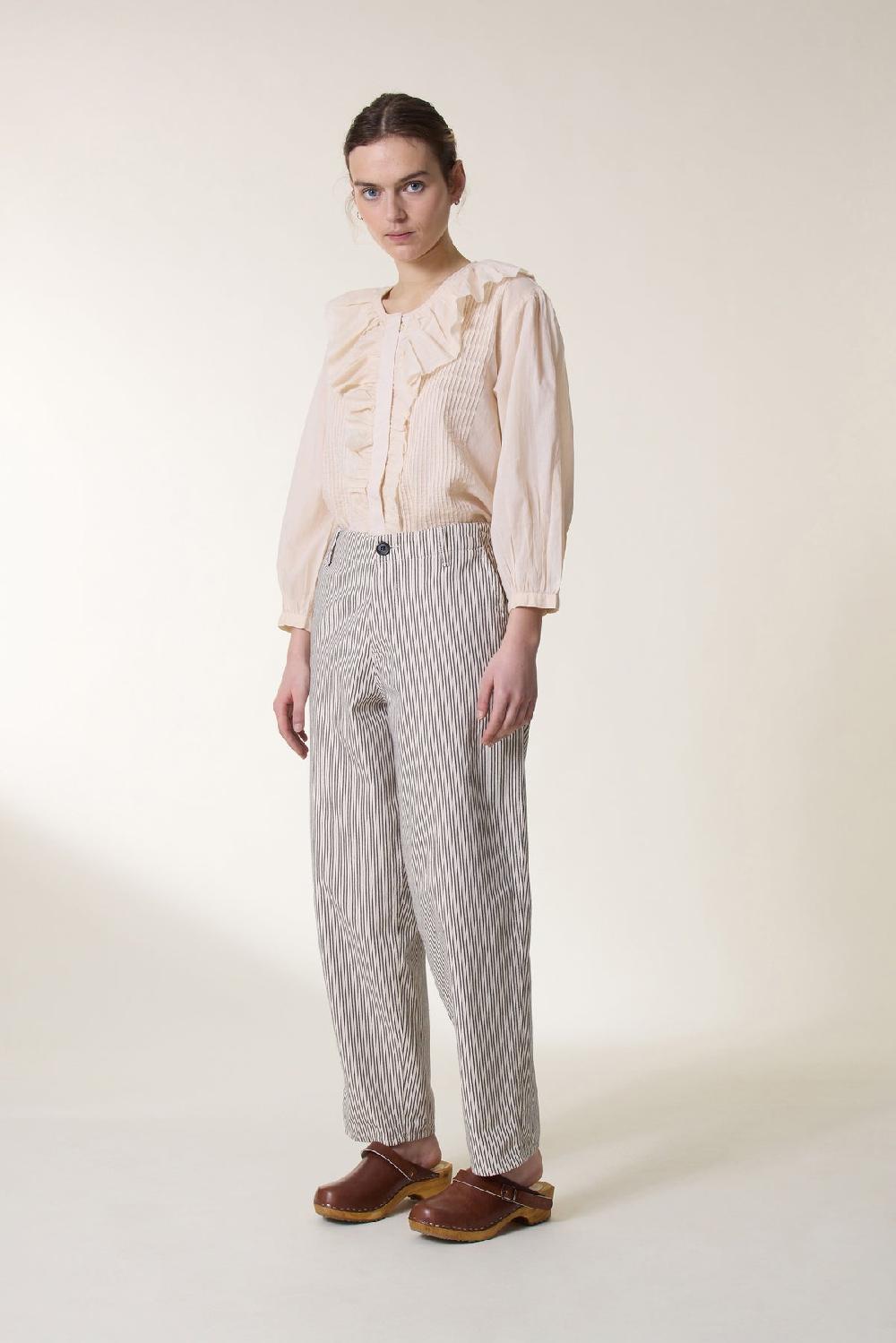 leon & harper Pantalon Armina Strp Ecru