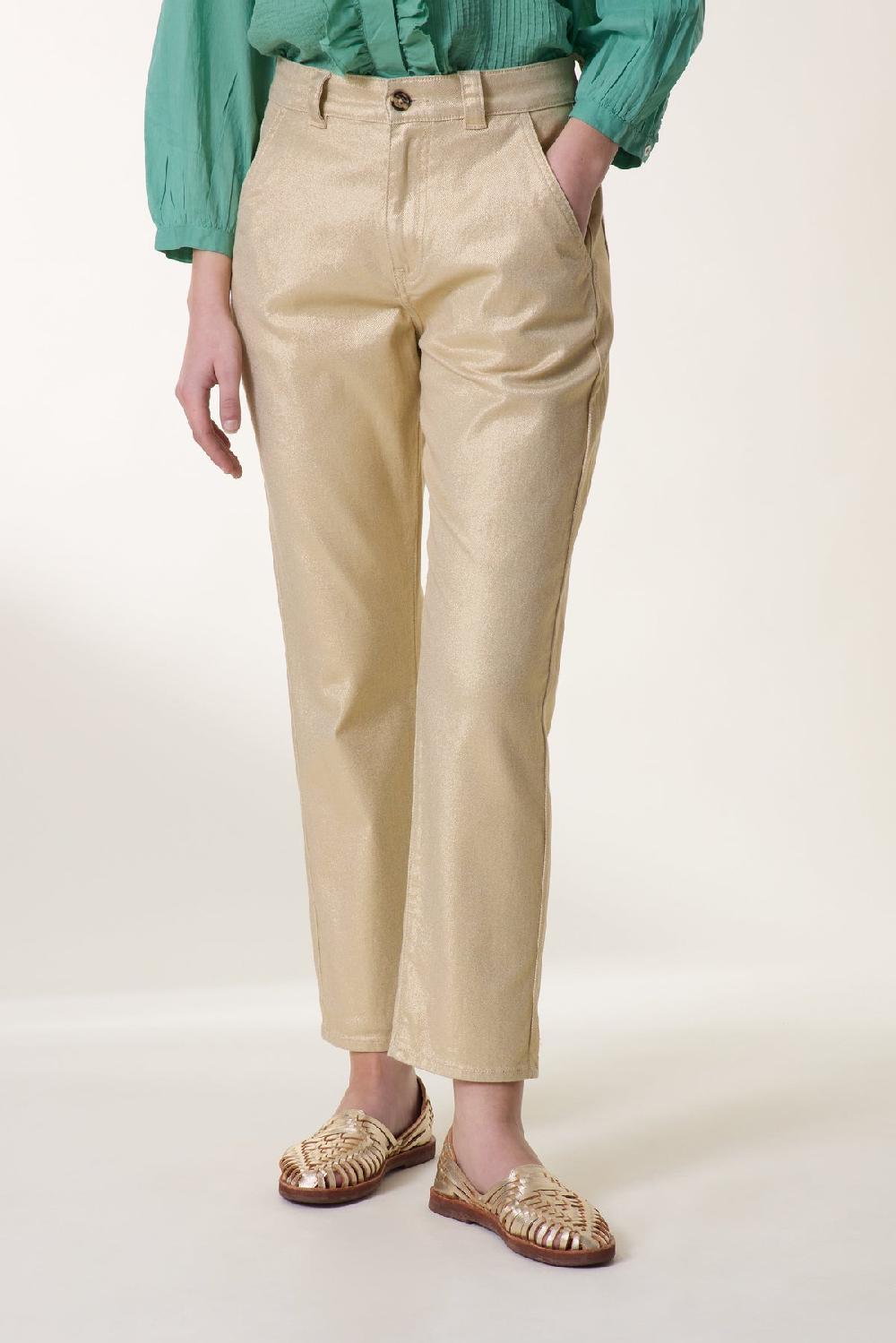 leon & harper Pantalon Edgara Dulce Gold